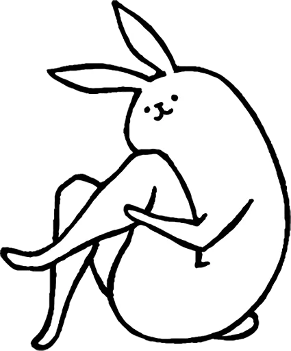 rabbit with beautiful legs :: @line_stickers